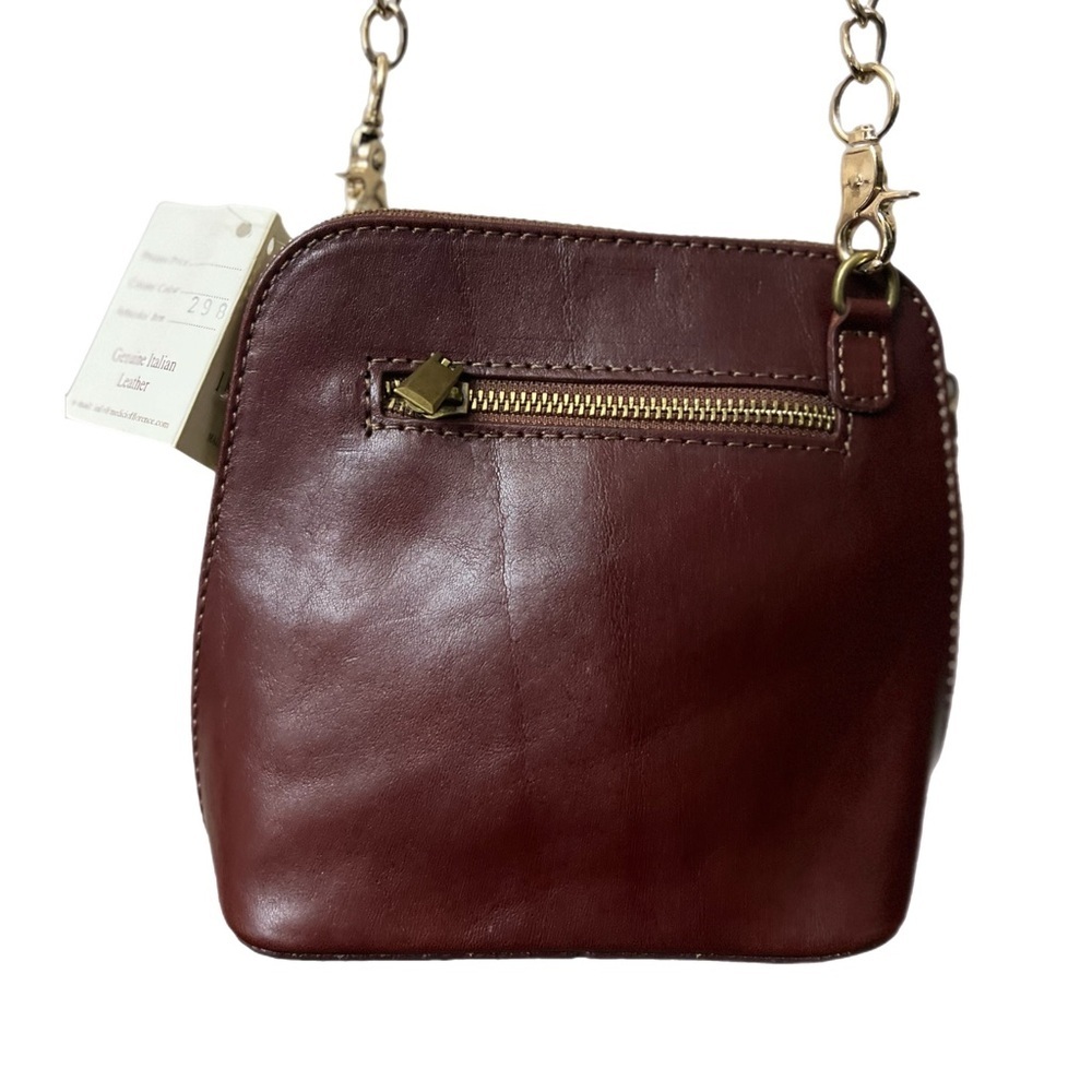 I MEDICI FIRENZE RARE NWT BURGUNDY LEATHER BAG - Made in Italy - Picture 2 of 11